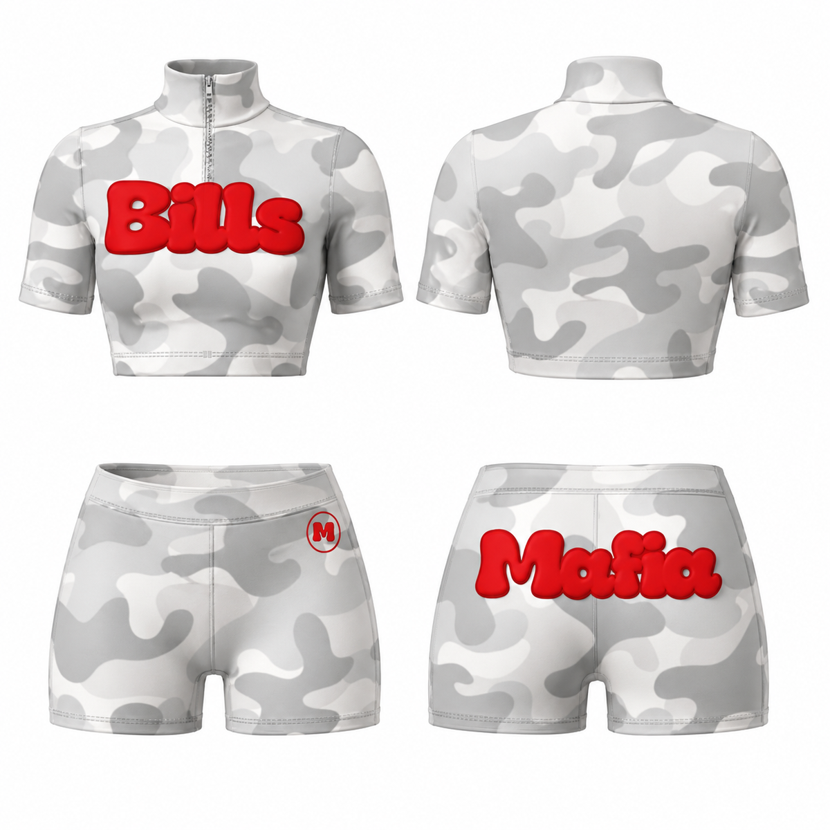 Grey Camo Short Set