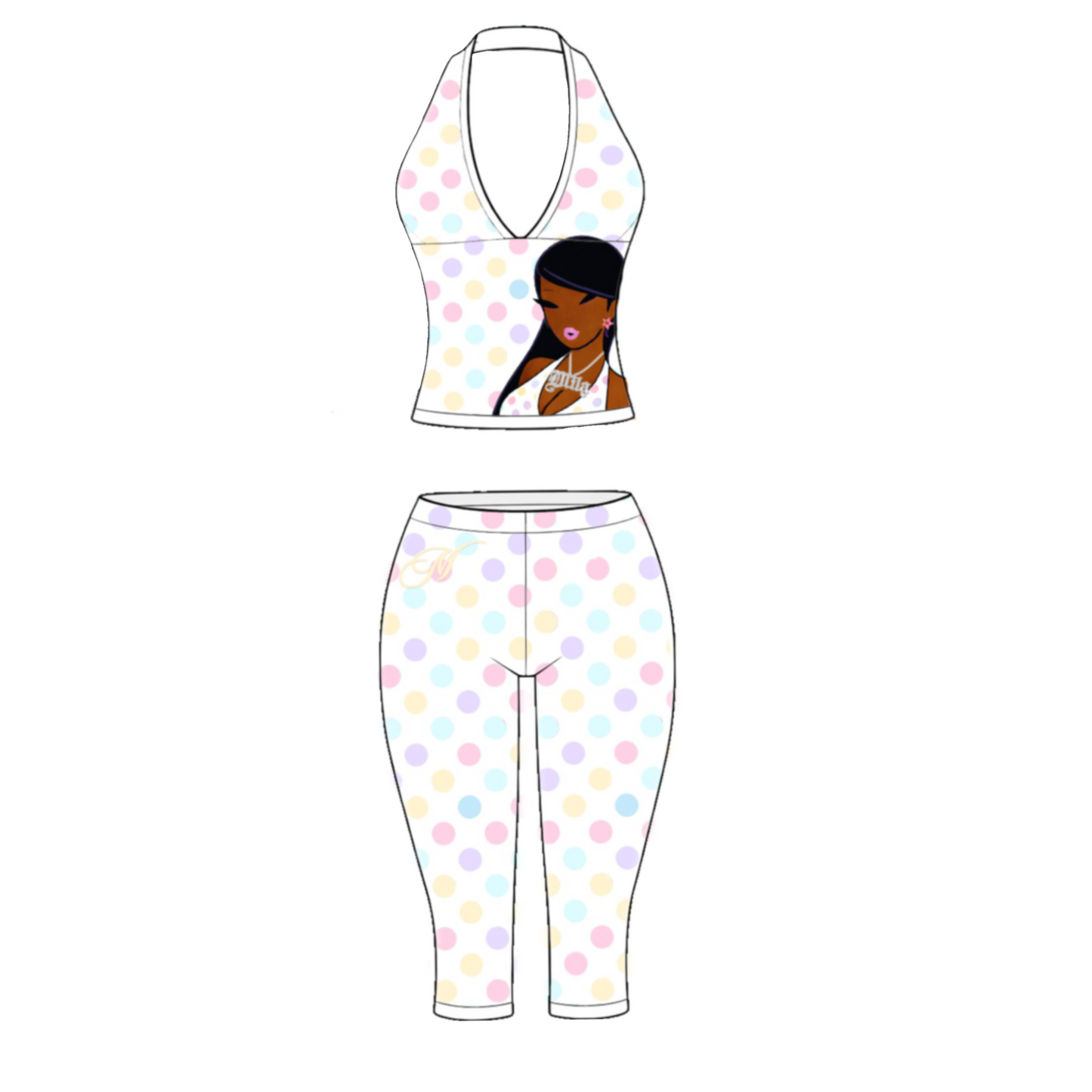 Sugar Drop Capri Set